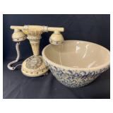 Contemporary Telephone with Sponge Decorated Bowl