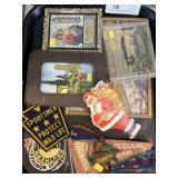 Miniature Souvenir Pennants, Adv. Thermometers