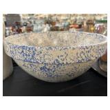 Contemporary Spongeware Stoneware Bowl