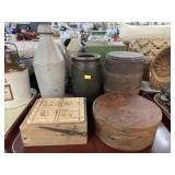 Tobacco Canister, Band Box, Butter Print