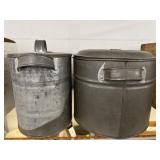 (2) Metalware Lard Cans