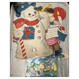 Vintage Christmas Diecuts with Postcard
