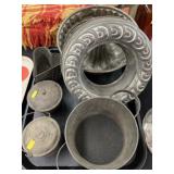 Vintage Tin Food Molds with Lard Cans