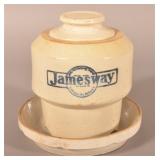 Jamesway Vintage Stoneware Chicken Feeder