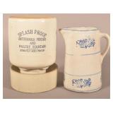 Vintage Splash Proof Poultry Feeder and Pitcher