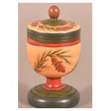 Painter Signed Lehnware-Type Saffron Cup