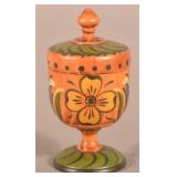 Painter Signed Lehnware-Type Saffron Cup
