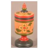 Painter Signed Lehnware-Type Saffron Cup