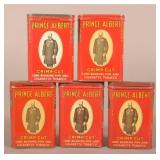 5 Prince Albert Tobacco Pocket Tins
