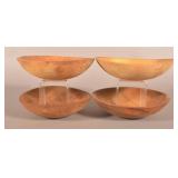 4 Maple Wood Mixing Bowls