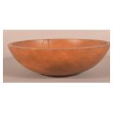 Turned Beech Wood Bowl Signed Woodcraftery