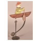 Vintage Folk Art Tin & Iron Balance Toy