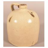 Squat Salt-Glazed Jug with "Turkey Droppings"