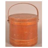 Vintage Wood Firkin with Staple Construction