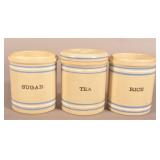 3-Piece Salt-Glazed Kitchen Container Crocks