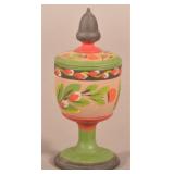 Vintage Signed Lehnware-Type Folk Art Saffron Cup