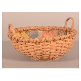 Small Split Oak Double-Handle Berry Basket