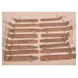 Collection of 16 Wrought Iron Barn Slide Bolts