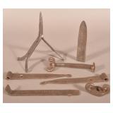 Collection of Early Wrought Iron Farm Items