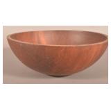 Large Turned Black Walnut Wood Bowl