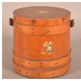 Early Brass Nail Wood Firkin