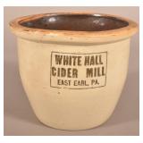 Vintage White Hall Cider Mill East Earl, PA Crock