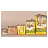 5 Vintage Maple Syrup Advertising Tins