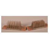 Pair of Antique Pennsylvania Flax Hatchels