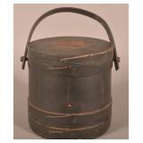 Antique PA Paint-Decorated Wood Firkin