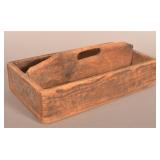 Primitive Wood Carrier or Tote