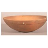 Turned Maple Wood Bowl with Rim