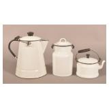 3 Pieces White Graniteware