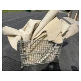 32" X 36" Wire Bin w/ Carpet Remnants