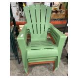 (4) Plastic Patio Chairs
