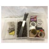 Assorted Tape, Lock Washers, Valves