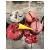 Plastic and Metal Fuel Cans