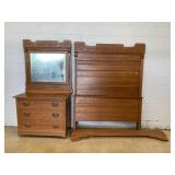 Antique Oak 2 Pc. Bedroom Suite