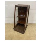 Vtg. Tapered Glass Front Showcase