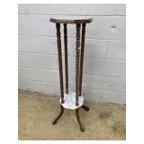 Wood & Marble Plant Stand