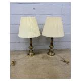 (2) Brass Table Lamps