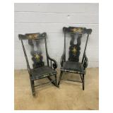 (2) Matching Paint Decorated Chairs