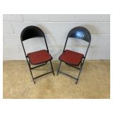 (2) Vtg. Folding Metal Chairs
