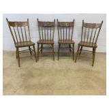 (4) Pressed Back Side Chairs