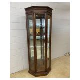 American Furniture Lighted Mirrored Curio Cabinet