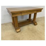 Antique Oak Library Table