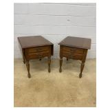 (2) Cherry End Tables