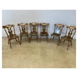 (6) Painted Blanket Seat Vtg. Side Chairs