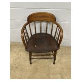 Vtg. Barrel Form Arm Chair