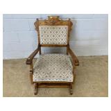 Upholstered Platform Vtg. Rocking Chair