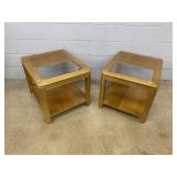 (2) Oak End Tables